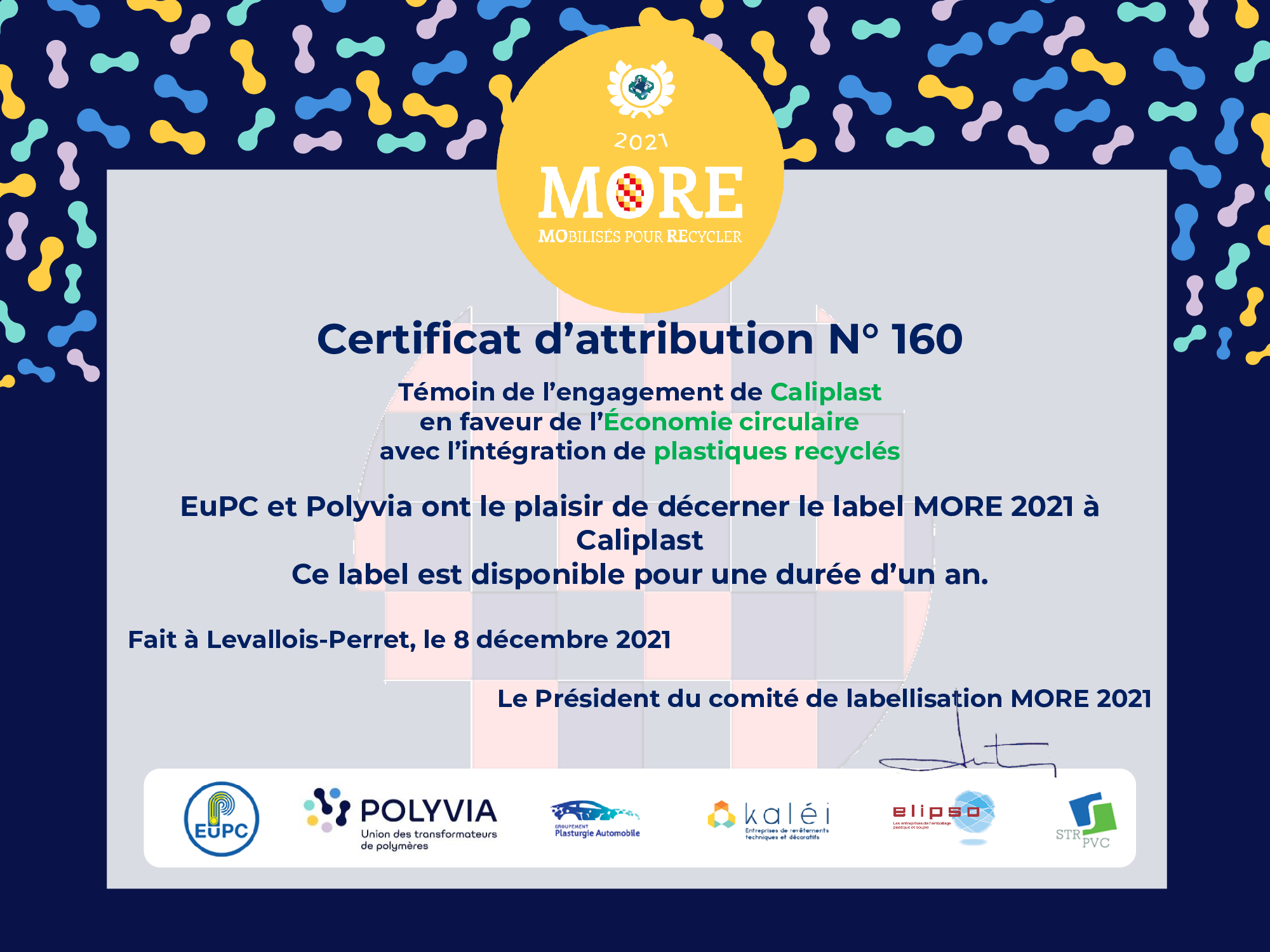 Certification label More