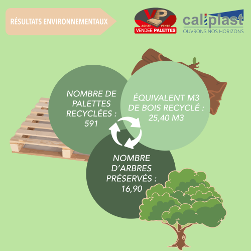 Volume de palette recyclées en 2021