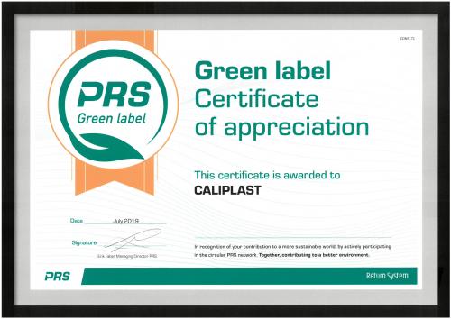 label vert PRS